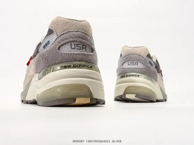 New Balance Sepatu Olahraga Retro Bernapas Kulit M992BY #14857945664023